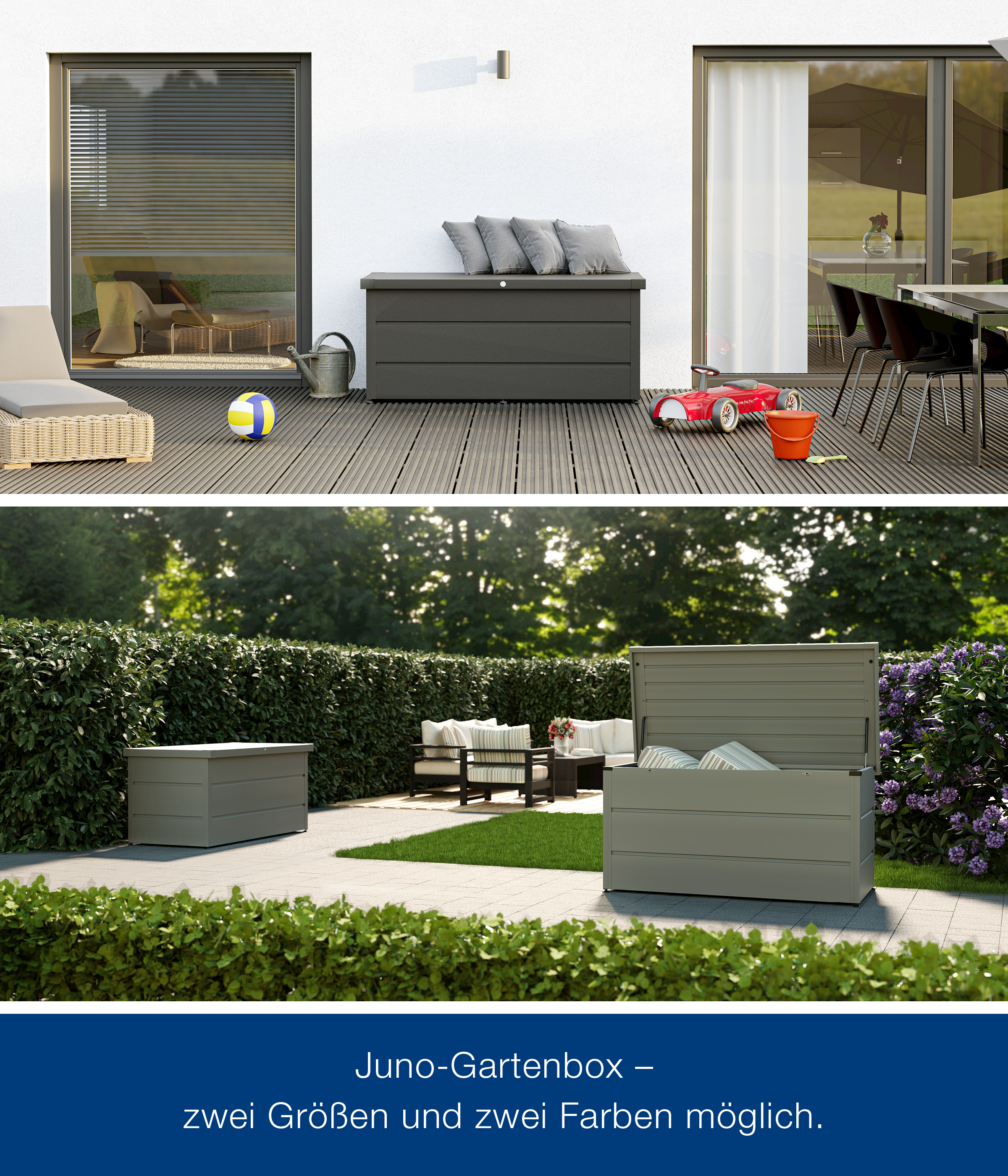 Gartenbox Juno Modern 1320 graualuminium