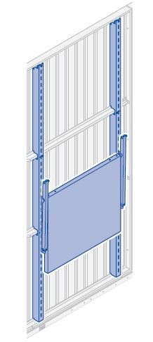 Klapptischset-inkl-Regalleisten-Skizze Klapptisch-Set inkl. Regalhalter-Set lang und Schraubenbeutel