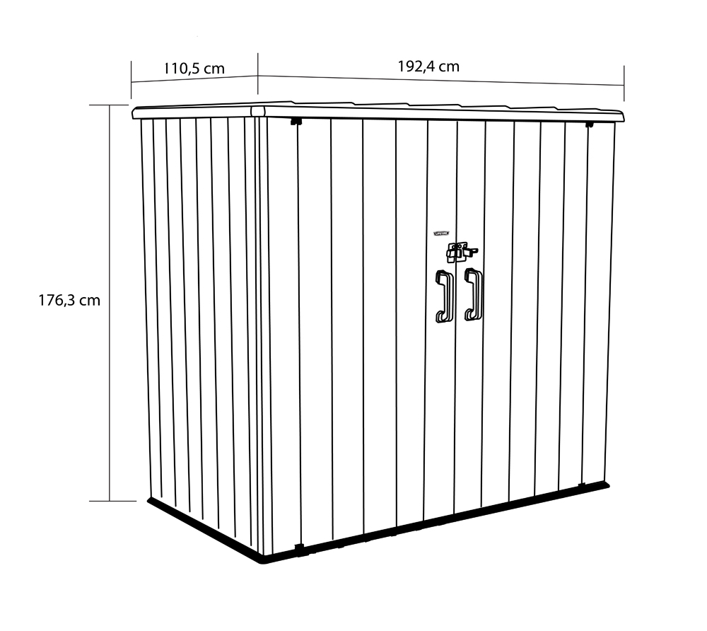 Lifetime Kunststoff Geräteschrank dunkelgrau