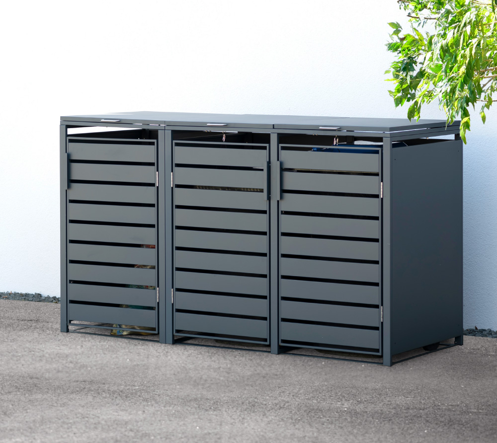 Mülltonnenbox 3er Kubus Mülltonnenbox 3er Kubus