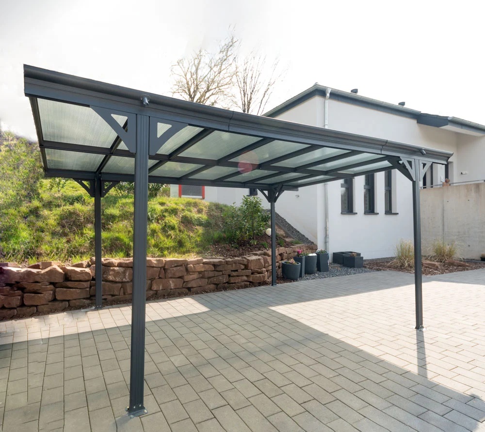 Westmann-Flachdach-Carport Aluminium Flachdach Carport 3x5m anthrazit günstig bei HWG-Tec kaufen