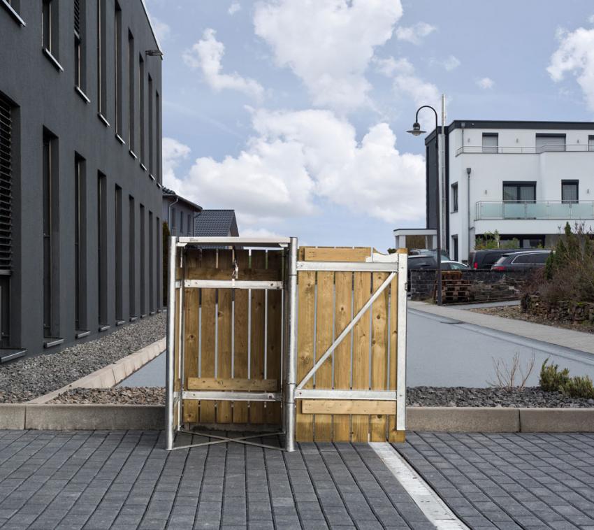 Mülltonnenbox für 1 Mülltonne 240 Liter Natur