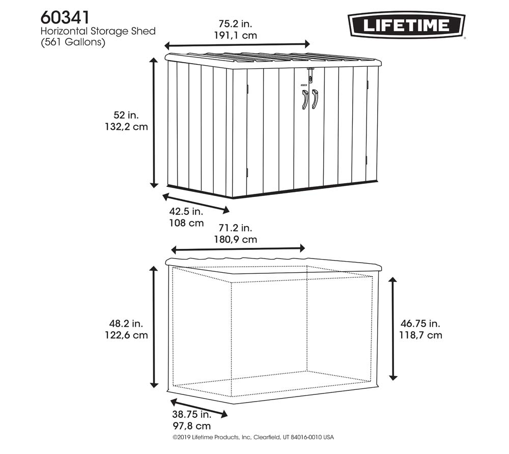 Lifetime Kunststoff Mülltonnenbox Greg