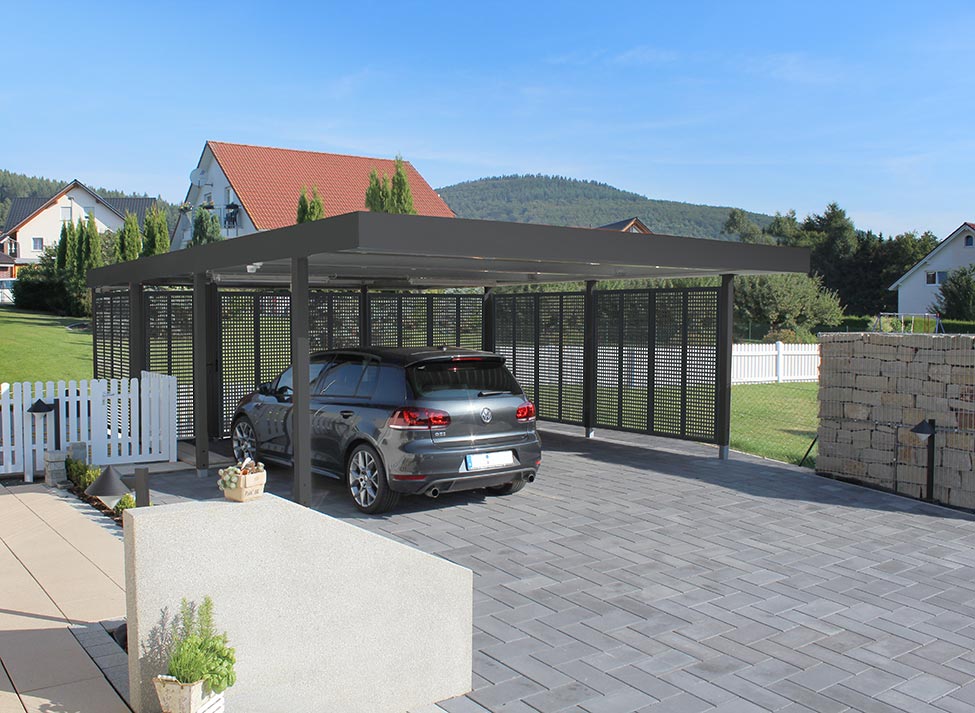 Siebau Carport Wandelement Quadratlochung