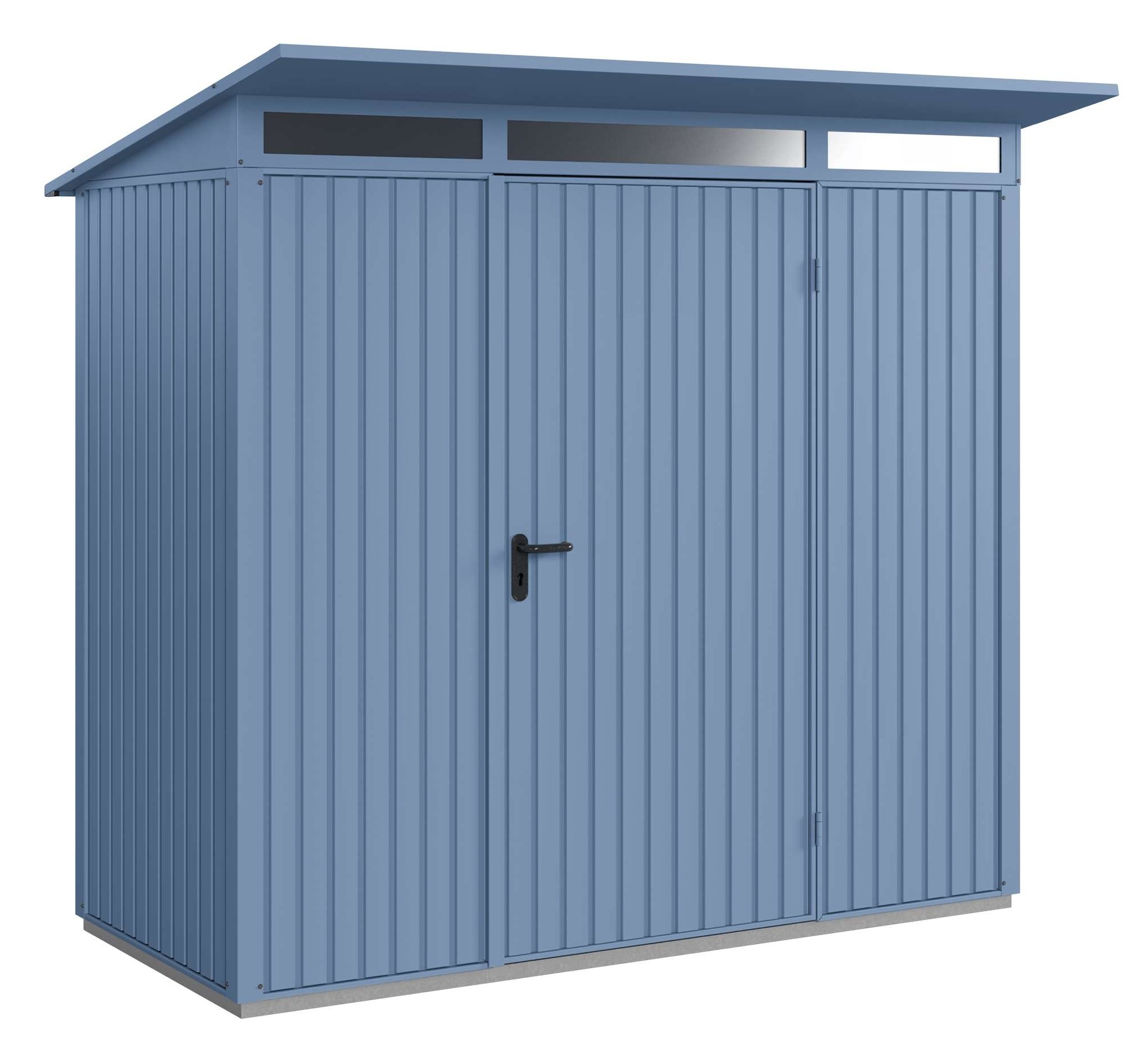 Hörmann Gerätehaus Classic-Pultdach Typ1 RAL5014 1flgl-Türe Hörmann Gerätehaus Classic-Pultdach Typ1 RAL5014 1flgl-Türe