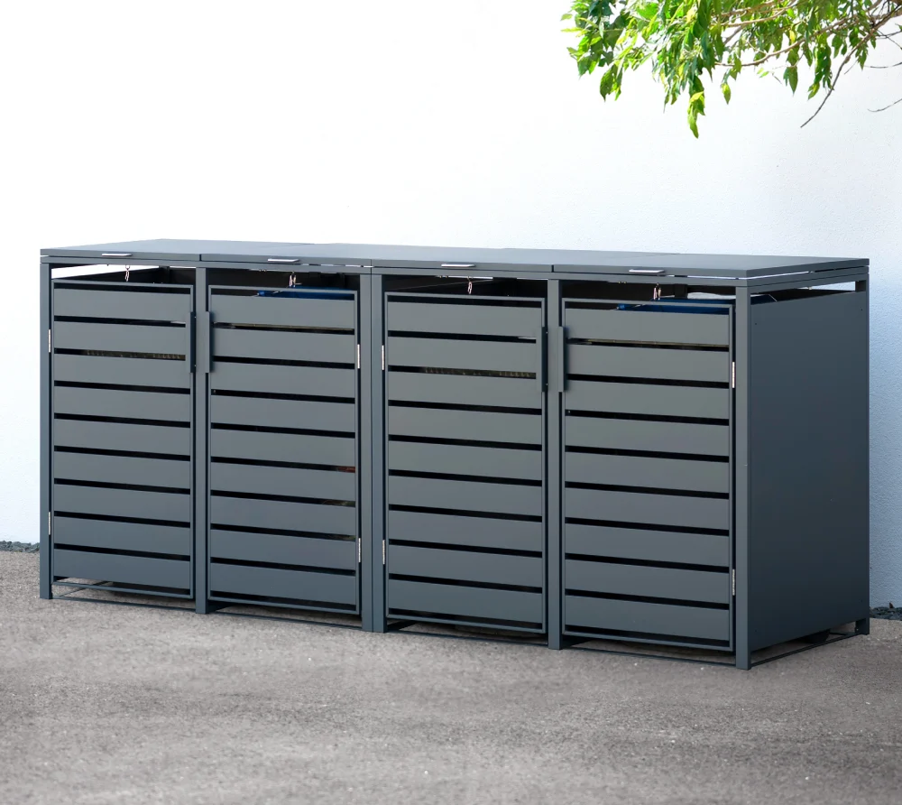 Mülltonnenbox 4er Kubus Mülltonnenbox 4er Kubus