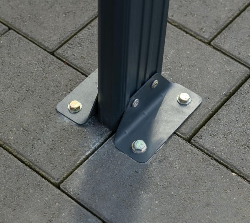 Aluminium Flachdach Carport Pfostenstärke 10x4 cm