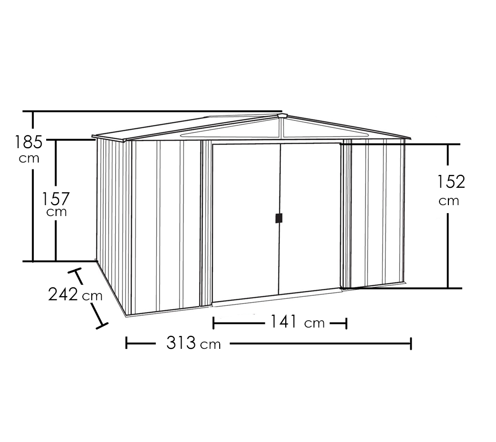 Metall Gerätehaus Woodlake 108