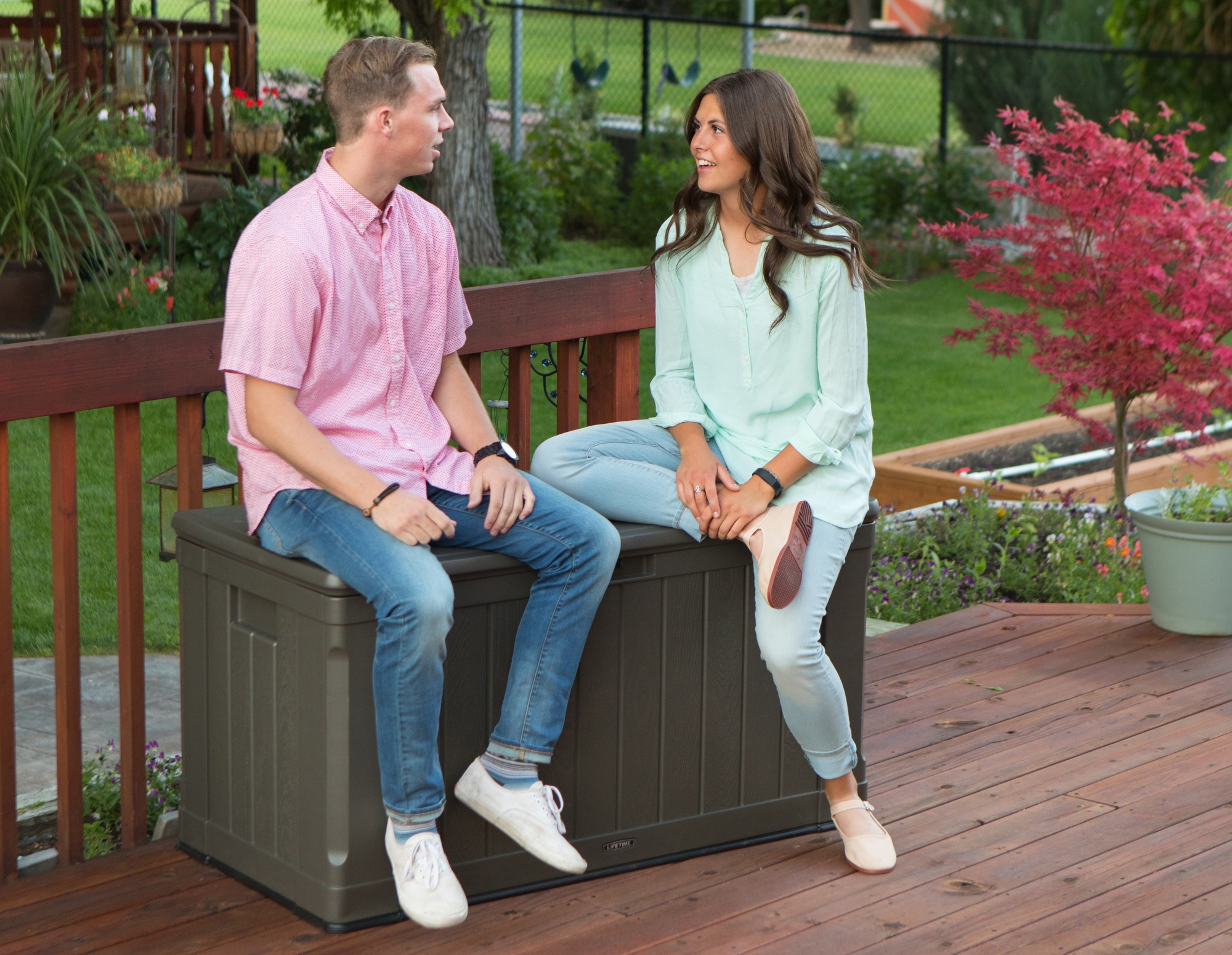 Lifetime Premium Kissenbox, Gartenbox braun