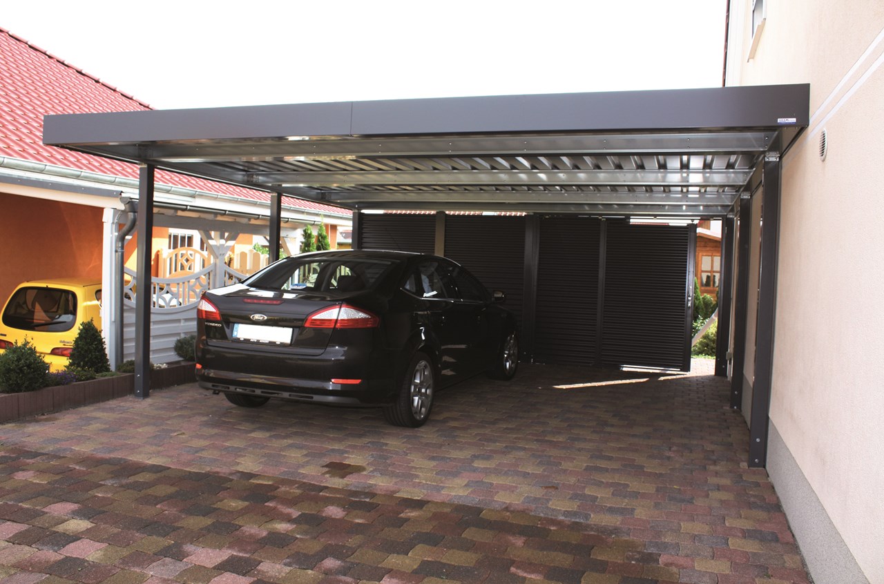 Siebau Carport CP-589 modular aufgebaut und nahezu beliebig erweiterbar.