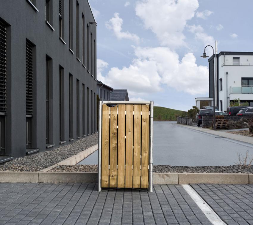 Mülltonnenbox für 1 Mülltonne 240 Liter Natur