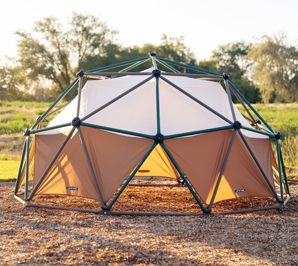 Stahl Klettergerüst Geodome inkl. Spielzelt