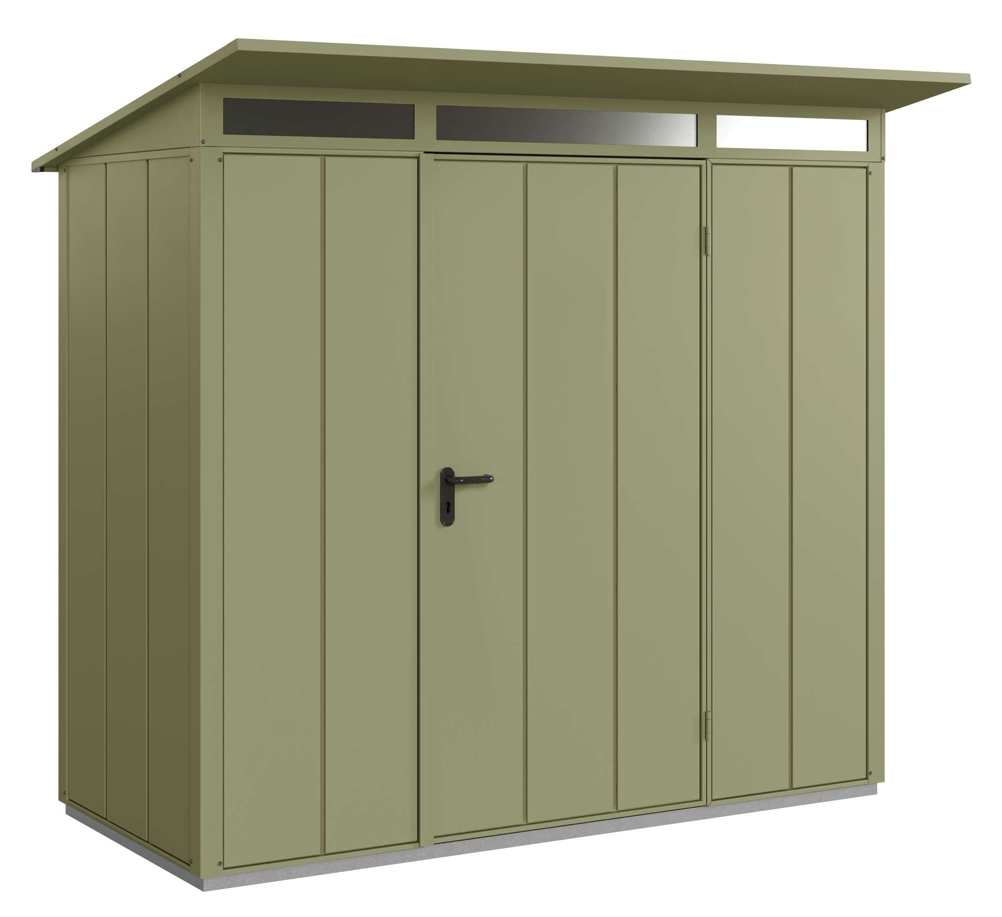 Hörmann Gerätehaus Modern-Pultdach Typ1 RAL6013 1flgl-Türe Hörmann Gerätehaus Modern-Pultdach Typ1 RAL6013 1flgl-Türe