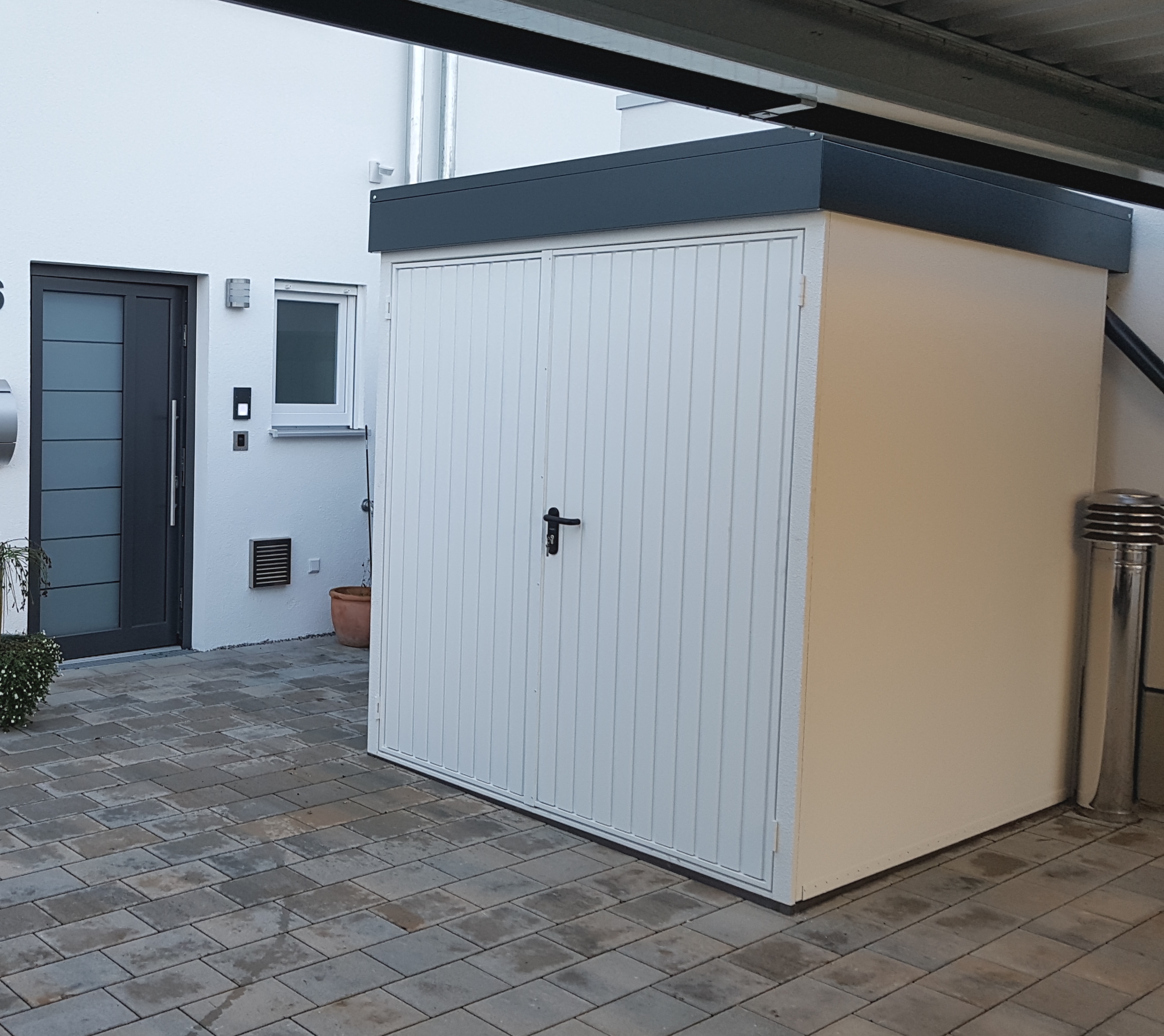 Siebau-MZH2-Flachwand Metallgerätehaus MZH 3 Flachwand