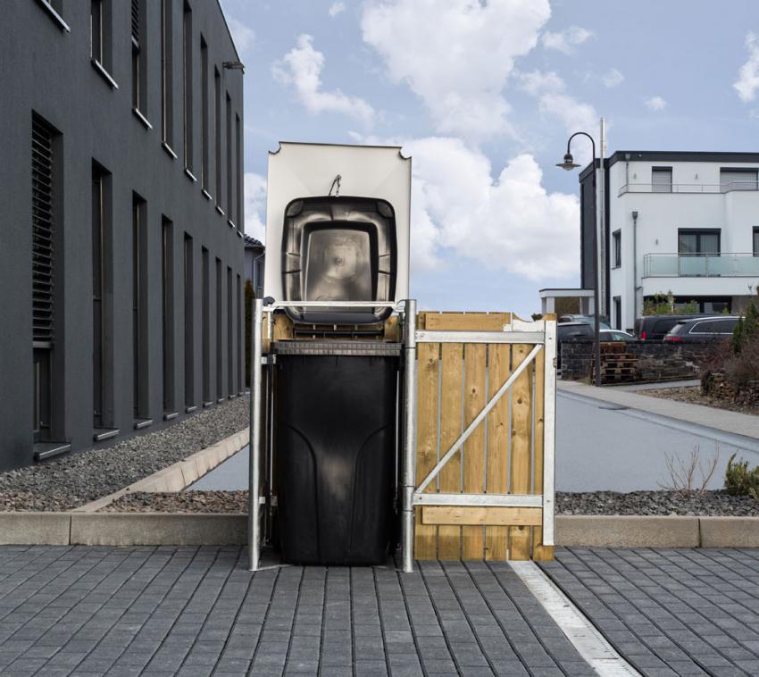 Mülltonnenbox für 1 Mülltonne 240 Liter Natur