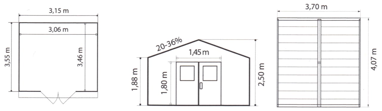 Grosfillex Gartenhaus DECO H11 Skizze2