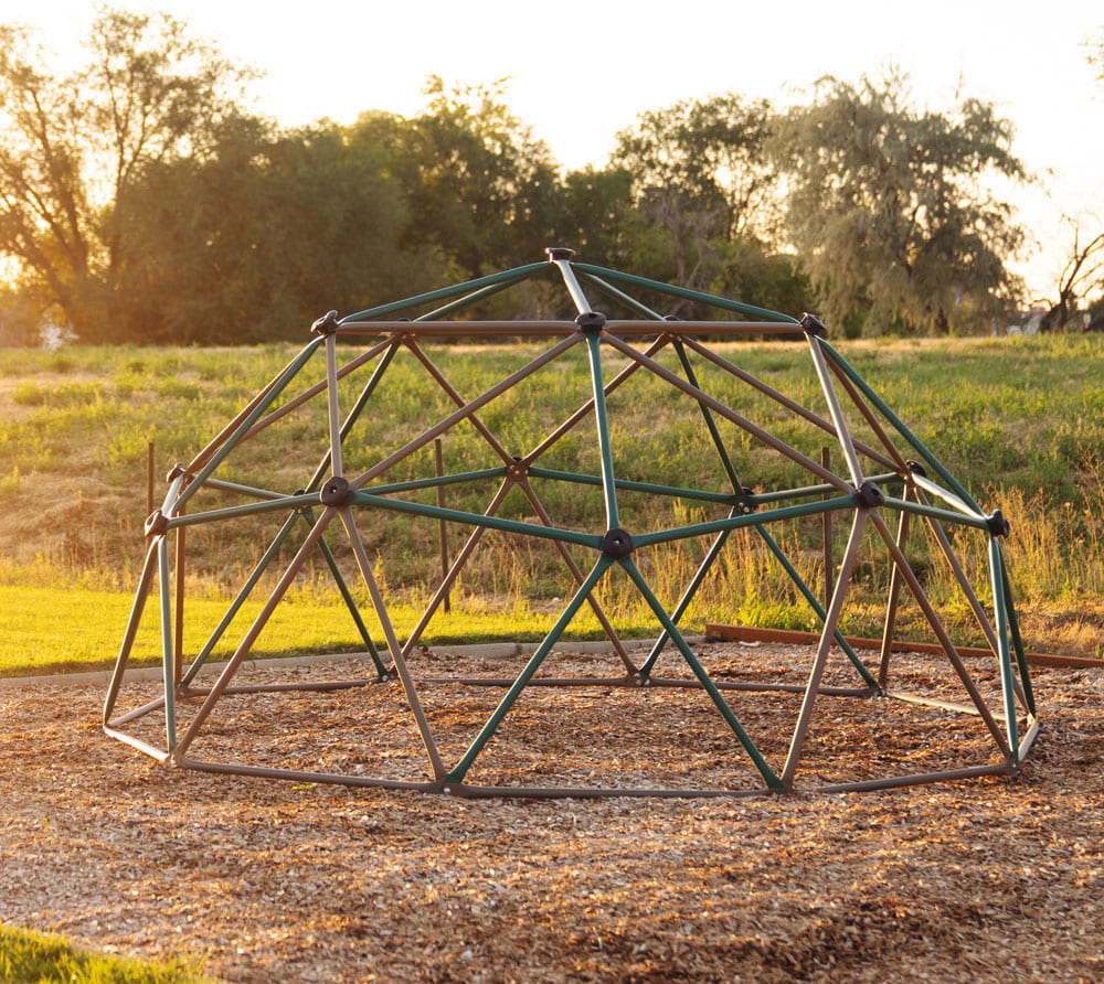 Stahl Klettergerüst Geodome inkl. Spielzelt